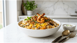 Coastal Dum Style Prawn Biryani Recipe: A Taste of the Coast