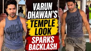 ‘Hai Jawani Toh Ishq Hona Hai’ Star Varun Dhawan Visits Temple In Casuals, Sparks Temple Decorum Debate