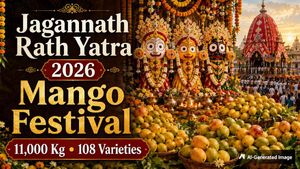 11,000 Kg, 108 Mango Varieties: ISKCON Dwarka Marks Jagannath Rath Yatra 2026 With A Grand Mango Festival 