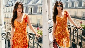 Priyanka Chopra Jonas Wears Fiery Orange Dior At Paris Couture Week