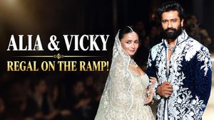 Alia Bhatt And Vicky Kaushal Set The Ramp Ablaze In Manish Malhotra’s Stunning Chikankari Couture Looks