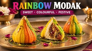 Ganesh Chaturthi 2026: Make Your Festive Spread Colourful With Chef Rubal Pupneja’s Gulkand Rainbow Modak 