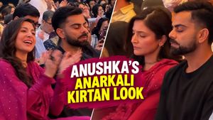 Anushka Sharma Wears ₹10,900 Pink Anarkali Suit At Krishna Das’s Mumbai Kirtan, Virat Kohli Keeps It Casual