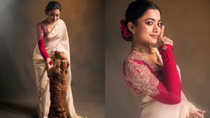 As ‘Ranabaali’ Hits Theatres, A Look At Rashmika Mandanna’s ₹1.31 Lakh Ivory Saree For Pre-Release Promotions 