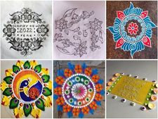 ಹೊಸ ವರ್ಷ 2022 ಸ್ವಾಗತಿಸಲು ಮನ ಸೆಳೆಯುವ ರಂಗೋಲಿ ವಿನ್ಯಾಸಗಳು 