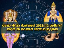 Rahu Ketu Transit 2022 : ರಾಹು-ಕೇತು ಗೋಚಾರ ಫಲ : ಯಾವ ರಾಶಿಗೆ ಶುಭ? ಯಾರಿಗೆ ಅಶುಭ...? 