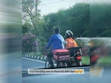 ಅಪರೂಪದ ಸ್ನೇಹಕ್ಕೆ ಸಾಕ್ಷಿಯಾದ ಈ ಸ್ವಿಗ್ಗಿ-ಜೊಮೆಟೊ ಡೆಲಿವರಿ ಬಾಯ್ಸ್‌: ನೆಟ್ಟಿಗರ ಮನ ಗೆದ್ದು ವೈರಲ್ ಆಯ್ತು ವೀಡಿಯೋ 