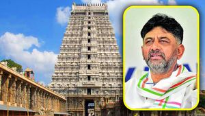 ಗೆಲುವಿಗಾಗಿ ತಿರುವಣ್ಣಾಮಲೈಯ ಅರುಣಾಚಲೇಶ್ವರನಿಗೆ  ಮೊರೆ  ಹೋದ ಡಿಕೆಶಿ, ಈ ದೇವಾಲಯದ ವಿಶೇಷತೆಯೇನು?