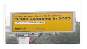 2023 ಒಬ್ಬ ವ್ಯಕ್ತಿ 9,940  ಕಾಂಡೋಮ್‌ ಖರೀದಿಸಿದ್ದಾರೆ ಎಂದು ಅಚ್ಚರಿಯ ವಿಷಯ ಹೇಳಿದ ಬ್ಲಿಂಕ್‌ಇಟ್‌!