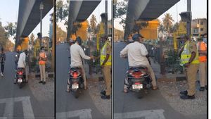 ಬೆಂಗಳೂರಿನಲ್ಲಿ ನೀರಿನ ಅಭಾವ:  ಇವರು ಬಿಸಿಲಿನಲ್ಲಿ ಕರ್ತವ್ಯದಲ್ಲಿರುವ ಪೊಲೀಸರಿಗೆ  ನೀರು ಕೊಟ್ಟು ಪುಣ್ಯಕಟ್ಟಿಕೊಳ್ಳುತ್ತಿದ್ದಾರೆ