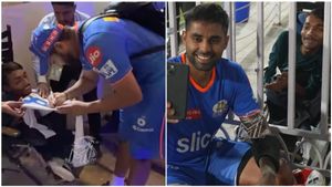 ವೀಲ್‌ ಚೇರ್‌ನಲ್ಲಿ ಬಂದ ಅಭಿಮಾನಿ ಭೇಟಿಯಾದ ರೋಹಿತ್- ಸೂರ್ಯಕುಮಾರ್..!