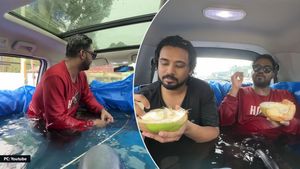 ಕಾರನ್ನು ಸ್ವಿಮ್ಮಿಂಗ್‌ ಪೂಲ್ ಮಾಡಿ ಯೂಟ್ಯೂಬರ್  ಹುಚ್ಚಾಟ:  ಪೊಲೀಸರು ನೀಡಿದ ಶಿಕ್ಷೆ ಮಾತ್ರ ಸೂಪರ್