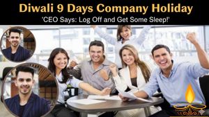 ದೀಪಾವಳಿ ಧಮಾಕಾ: ನೌಕರರಿಗೆ 9 ದಿನ ರಜೆ ಘೋಷಿಸಿದ ಕಂಪನಿ! 'ನೆಮ್ಮದಿಯಾಗಿ ನಿದ್ರೆ ಮಾಡಿ' ಎಂದ ಸಿಇಓ