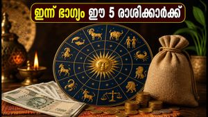2026 ജൂലൈ 22: ഇന്ന് ഭാഗ്യം തിളങ്ങുന്ന 5 രാശിക്കാർ ഇവർ, കരിയറിലും സാമ്പത്തിക നേട്ടങ്ങൾ ഉറപ്പ്!