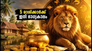 ചിങ്ങ സംക്രാന്തി 2026: സൂര്യൻ ചിങ്ങത്തിലേക്ക്, ഈ 5 രാശിക്കാർക്ക് ഇനി ധനമഴയും ഭാഗ്യവും