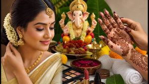 ഗണേശ ചതുർത്ഥി: വിയർപ്പിൽ മായാത്ത മേക്കപ്പും തിളങ്ങുന്ന ചർമ്മവും; ആഘോഷത്തിനിടയിലും സുന്ദരിയായിരിക്കാൻ ഈ ടിപ്പുകൾ