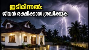 കേരളത്തിൽ ഇടിമിന്നലോട് കൂടിയ ശക്തമായ മഴ; ഈ മുൻകരുതലുകൾ ജീവൻ രക്ഷിക്കും