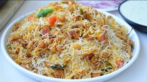 ஹைதராபாத் ஸ்டைல் சுண்டல் பிரியாணி ரெசிபி - இப்படி செஞ்சு பாருங்க, சிக்கன் பிரியாணி மாதிரியே இருக்கும்