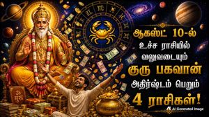 ஆகஸ்ட் 10-ல் உச்ச ராசியில் வலுவடையும் குரு பகவான்: இந்த 4 ராசிக்கு பண மழை கொட்டப்போகுது!