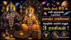 செப்டம்பர் 01-ல் சனி-குருவால் உருவாகும் நவபஞ்ச ராஜயோகம்: தொழிலில் அபார வளர்ச்சியை காணப்போகும் 3 ராசிகள்!