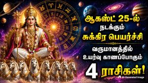 ஆகஸ்ட் 25-ல் நடக்கும் சுக்கிர பெயர்ச்சியால் இந்த 4 ராசிக்கு வருமானம் அதிகரிக்கப்போகுது!