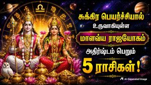 சுக்கிர பெயர்ச்சியால் உருவாகியுள்ள மாளவ்ய ராஜயோகம்: அடுத்த 2 மாதம் இந்த 5 ராசிக்கு அதிர்ஷ்டமா இருக்கும்..