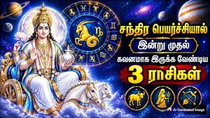 சந்திர பெயர்ச்சியால் இன்று முதல் அடுத்த 2 நாட்கள் இந்த 3 ராசிக்காரங்க கொஞ்சம் கவனமா இருக்கணும்..