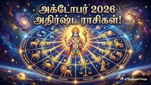 October Matha Rasipalan 2026: அக்டோபர் மாதம் இந்த 4 ராசிக்காரர்களுக்கு ரொம்பவும் அதிர்ஷ்டமானதா இருக்கப்போகுது!