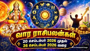 வார ராசிபலன் (20 September 2026- 26 September 2026)- இந்த வாரம் இந்த 5 ராசிக்காரர்களுக்கு பணமழை கொட்டப்போகுது!