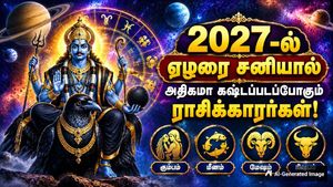 2027-ல் ஏழரை சனியால் இந்த 4 ராசிக்காரங்க அதிகமா கஷ்டப்படுவாங்களாம்.. உங்க ராசி இதுல இருக்கா?