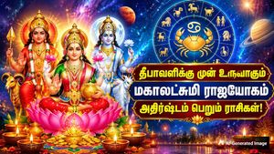 தீபாவளிக்கு முன் உருவாகும் மகாலட்சுமி ராஜயோகம்: இந்த 4 ராசிக்கு கூரைய பிச்சுகிட்டு பணம் கொட்டும்!