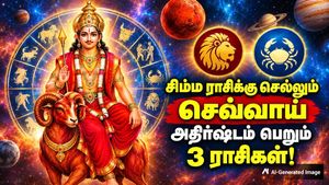 சிம்ம ராசிக்கு செல்லும் செவ்வாய்: இந்த 3 ராசிக்கு டபுள் ஜாக்பாட் அடிக்கப்போகுது!