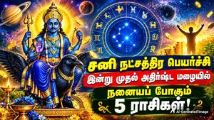 சனி நட்சத்திர பெயர்ச்சியால் இன்று முதல் இந்த 5 ராசிக்கு தொட்டதெல்லாம் வெற்றி கிடைக்கும்!