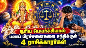 சூரிய பெயர்ச்சியால் இந்த 4 ராசிக்காரங்கள பணப் பிரச்சனை பாடாய் படுத்தப்போகுது! 