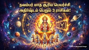 நவம்பர் மாத சூரிய பெயர்ச்சி: இந்த 3 ராசிக்காரங்க ராஜவாழ்க்கை வாழப்போறாங்க..  உங்க ராசி இதுல இருக்கா?