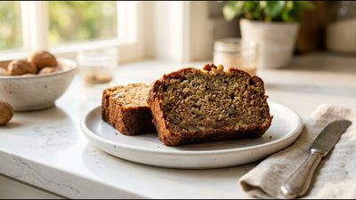 Soft Moist Bakery Style Banana Bread Recipe