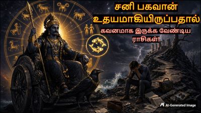 சனி பகவான் உதயமாகியிருப்பதால் இன்று முதல் இந்த 5 ராசிக்காரங்க கவனமா இருக்கணும்.. உங்க ராசி இதுல இருக்கா?
