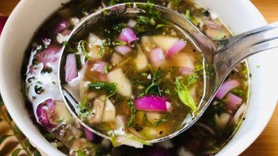 గ్యాస్ స్టవ్ తో పనే లేదు..కేవలం 10 నిమిషాల్లో కమ్మని పచ్చి పులి రసం..వేసవిలో అమృతమే!