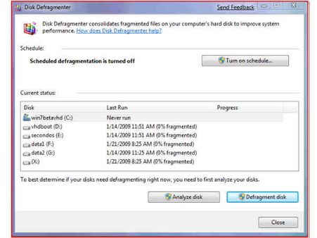 কম্পিউটার ড্রাইভ ডিফ্র্যাগমেন্ট করা