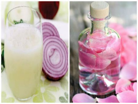 পেঁয়াজের রস ও গোলাপ জল