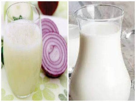 পেঁয়াজের রস ও দুধ