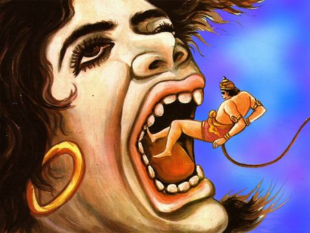 ৩. যুদ্ধরত হনুমানজি: