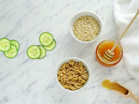 শসা ও ওটমিল ফেস মাস্ক