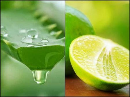 ২) অ্যালোভেরা ও লেবু