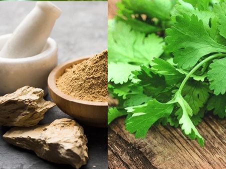 ধনে পাতা এবং মুলতানি মাটি