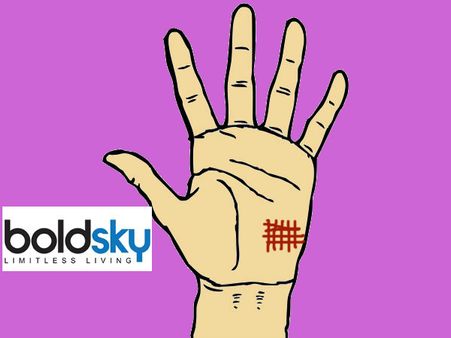 ১) হাতের তালুতে চক্রের মতো চিহ্ন থাকলে