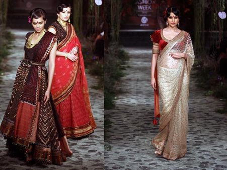 Models in Sarees and Lehengas