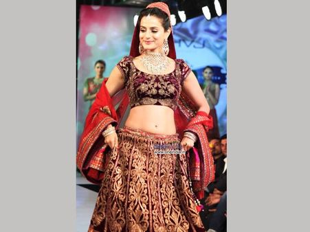 Amisha's Wine Coloured Lehenga Amisha's Wine Coloured Lehenga