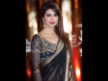 Priyanka's Black Lace Blouse: Best Dressed