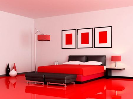 Red hot bedroom